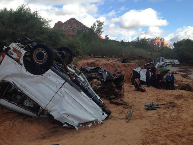 2015 Hildale Utah flash flood car remains