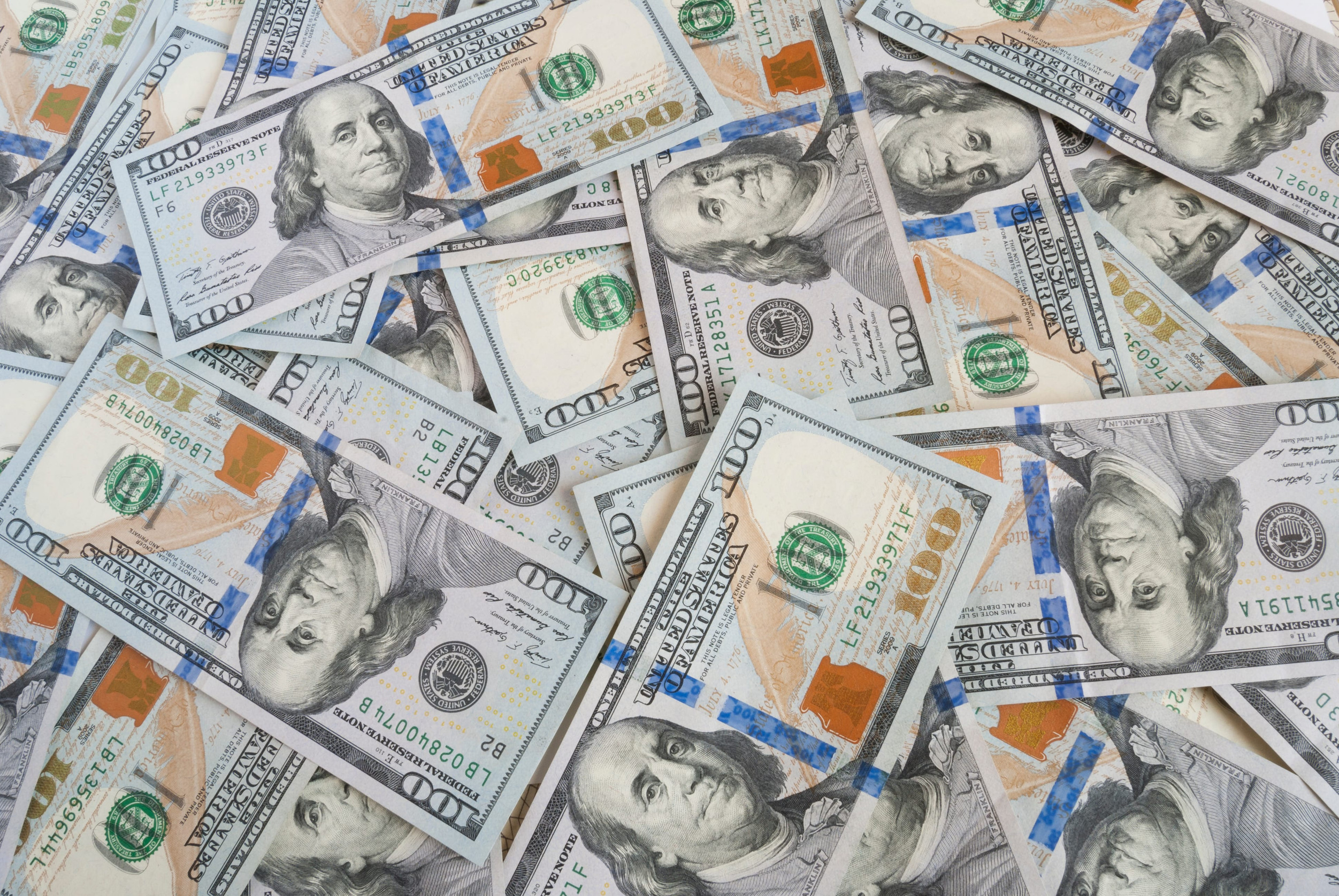 background of american dollars bills