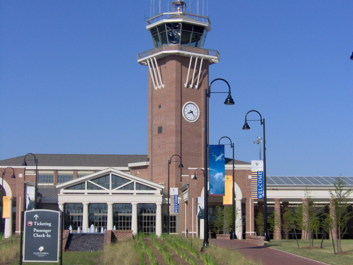 The terminal at Alexandria International Airport, Alexandria, Louisiana.