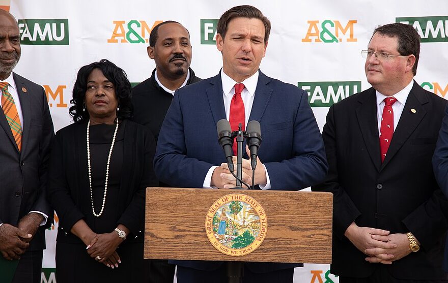 Ron DeSantis and Randy Fine at Florida AM University e1784668182606
