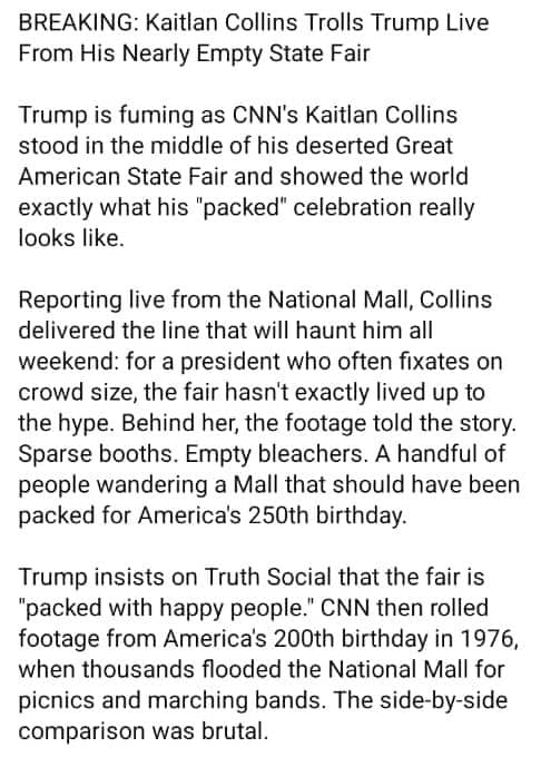 Kaitlan Collins Walked Into Trump’s State Fair and the Empty Space Did the Talking 2 WhatsApp Image 2026 07 09 at 2.27.12 AM