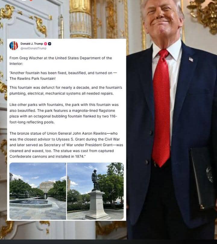 Rawlins Park Fountain Flows Again as Trump Team Touts Another D.C. Makeover Win
