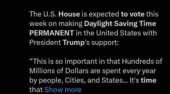 Trump-Backed Bill to End Clock Changes Moves Closer to House Vote as America Debates Permanent Daylight Saving Time 3 WhatsApp Image 2026 07 15 at 11.51.14 AM 1