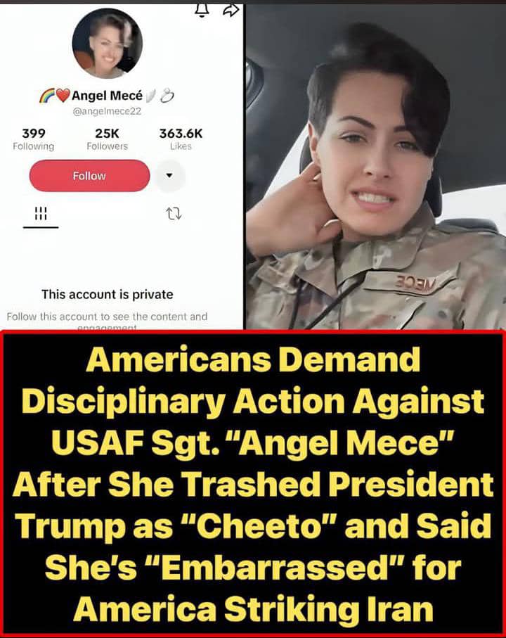 Air Force Sergeant Sparks Outrage After Calling Trump “The Cheeto” Over Iran Strikes
