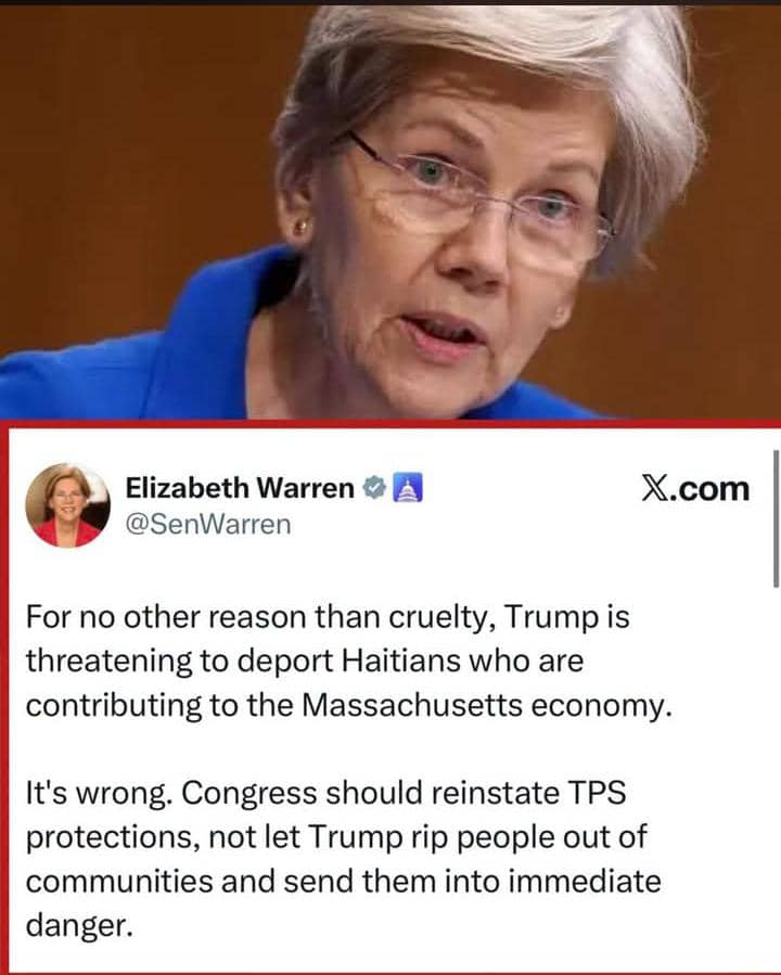 Warren Slams Trump’s Haiti TPS Move as Massachusetts Braces for Workforce Shock