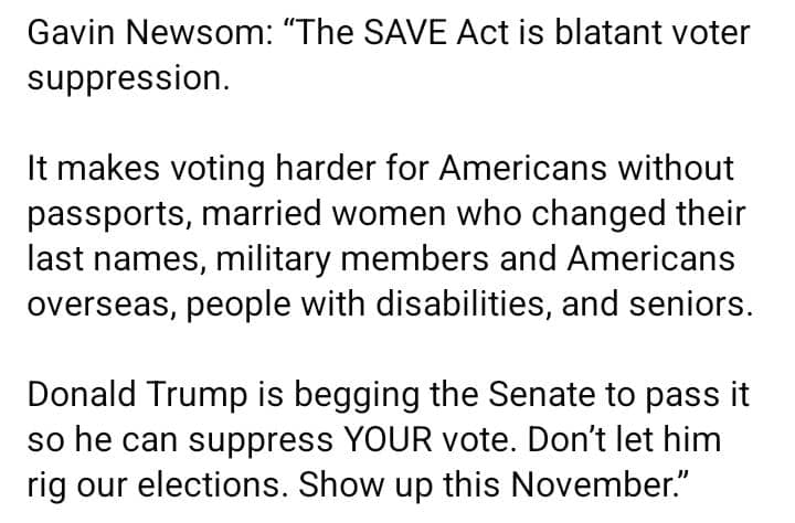 Gavin Newsom Blasts SAVE Act as ‘Blatant Voter Suppression’ Amid Growing Election Fight 2 WhatsApp Image 2026 07 30 at 6.10.17 PM