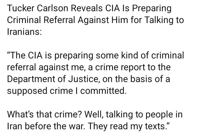 Tucker Carlson Says CIA Is Preparing Criminal Referral Over Iran Contacts, Sparking New Free Speech Fight 2 WhatsApp Image 2026 08 09 at 6.42.58 PM 1