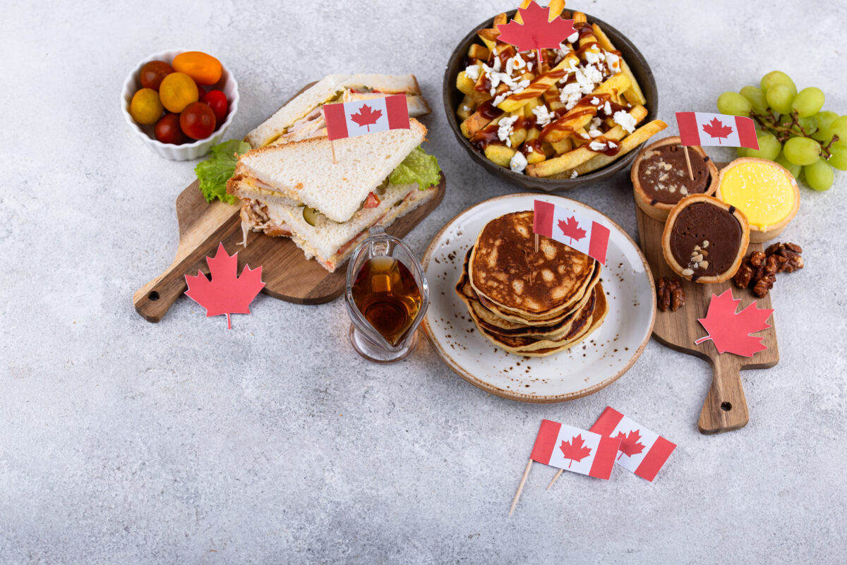 Canada Day traditional food concept.