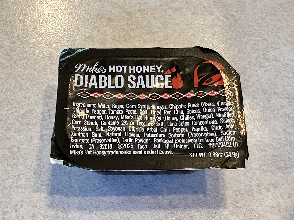 New Mikes Hot Honey Diablo Sauce Taco Bell