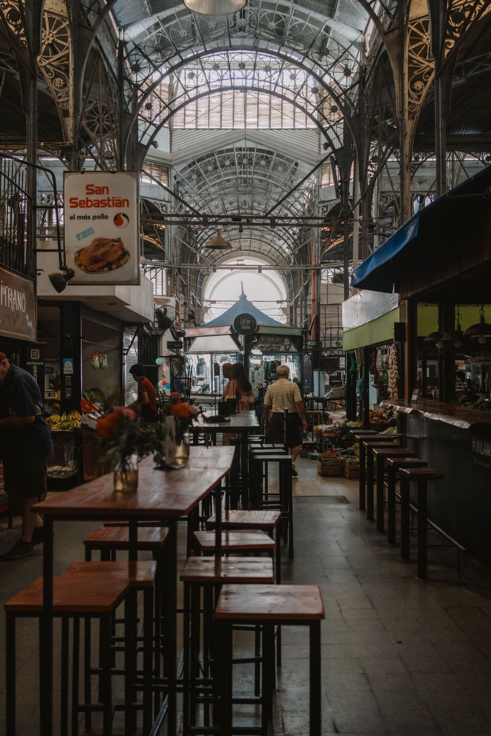 Explore the vibrant market hall architecture of Buenos Aires, Argentina, showcasing local culture.