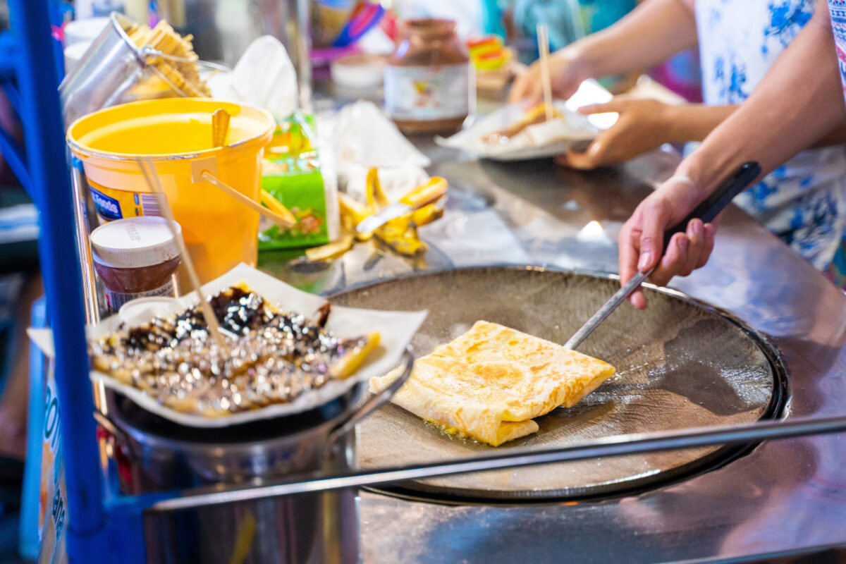 Roti street food at Khao san road,bangkok