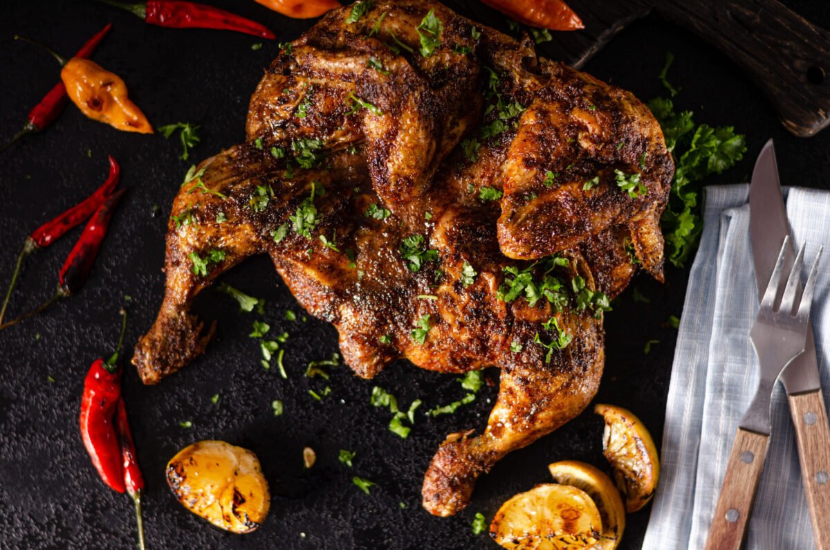 8 Foods Americans Love From Around the World 3 Bio chicken with spicy peppers, habanero and trinidad scorpion and lots of herbs