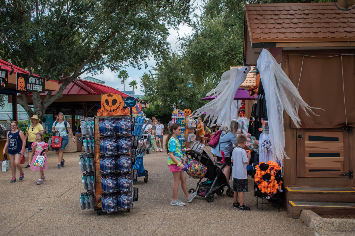 Orlando, Florida. September 21, 2019. Halloween decorations at Seaworld 140