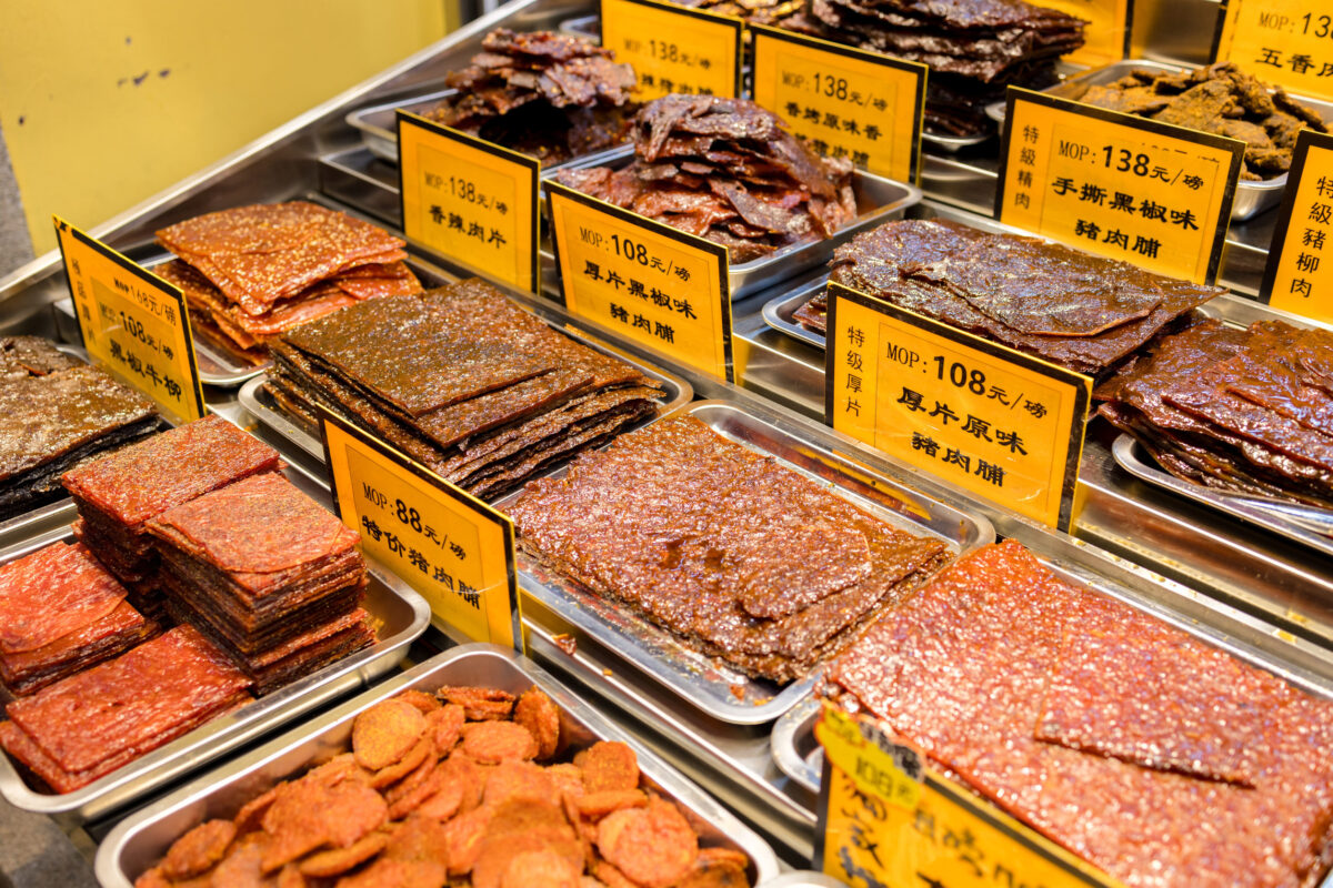 9 Things You Can't Legally Sell From Your Home Kitchen 1 Macau 25 June 2023 Beef and pork jerky store in Macau city