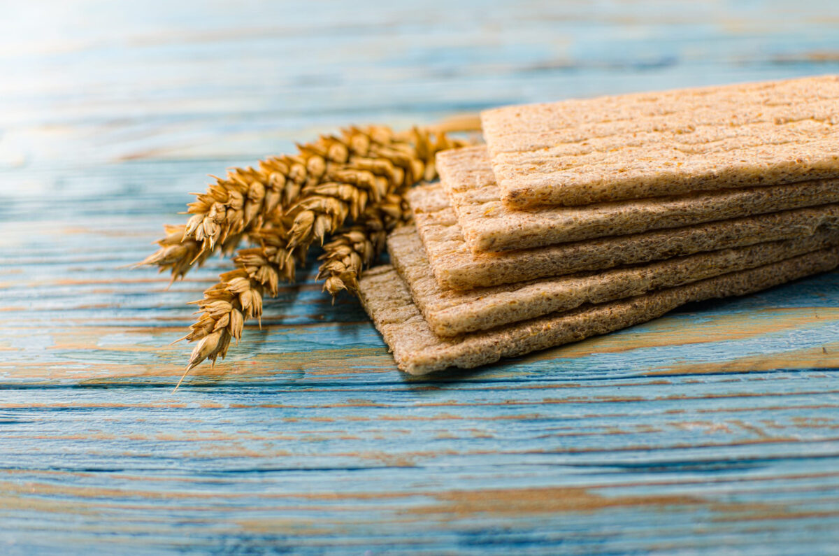 Dietary bread made from cereals for a healthy breakfast meal