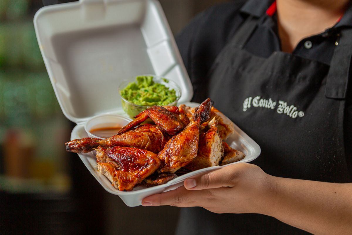 Popeyes vs. KFC vs. Chick-fil-A: The Cheapest Chicken Order Starts at $3.49 but There’s a Catch 1 A tempting takeaway of grilled chicken with guacamole and sauce, ready to savor.